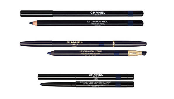 de arriba a abajo: LE CRAYON KHÔL 63 Marine, LE CRAYON YEUX Bleu Aérien y STYLO YEUX WATERPROOF 30 Marine