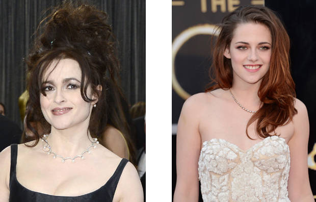 Peinados Oscar 2013:  Helena Bonham Carter y Kristen Stewart