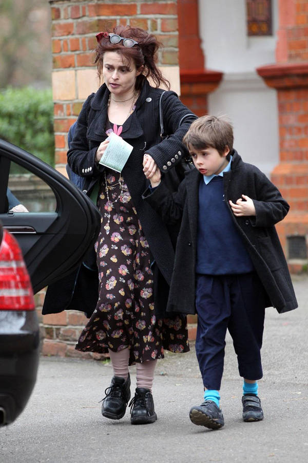 Helena Bonham Carter y su hijo