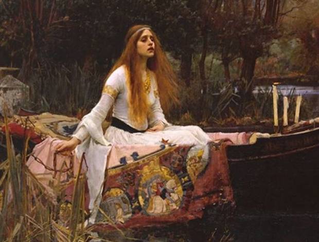 Detalle de la obra The Lady of Shalott, de Joh William Waterhouse. Pinterest