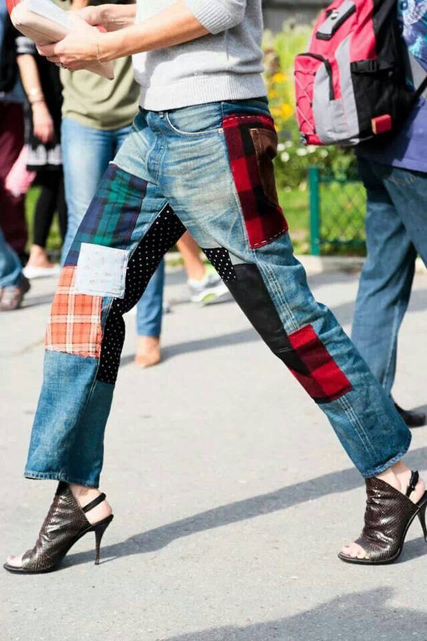 jeans patchwork