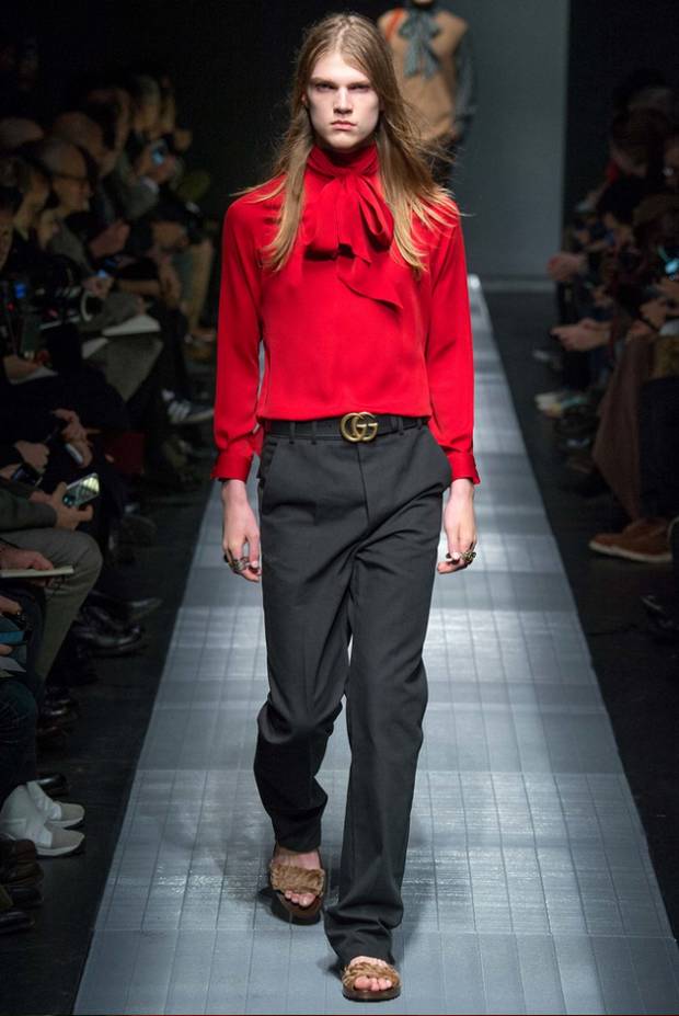 Imagen del desfile de Gucci de hombre Invierno 2015