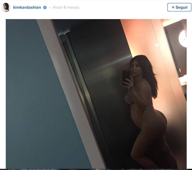 Los famosos mas hot y sus desnudos en instagram Kim Kardashian