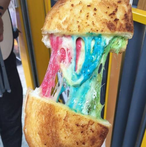 comida arcoíris sandwich