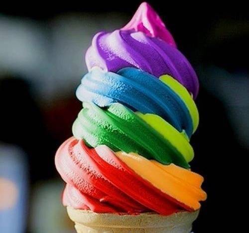 comida arcoíris helado