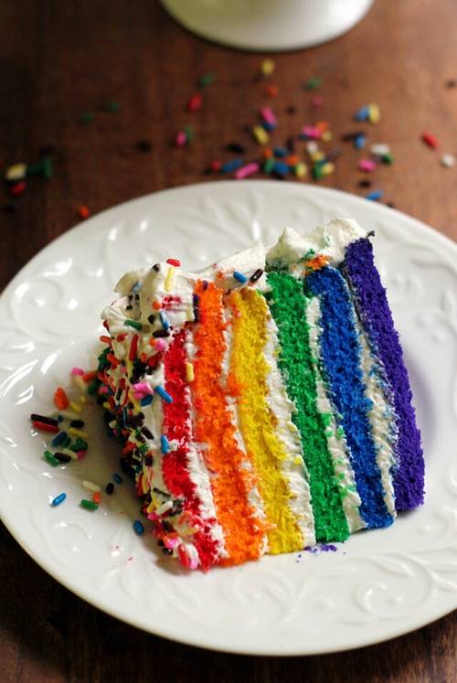 comida arcoíris tarta