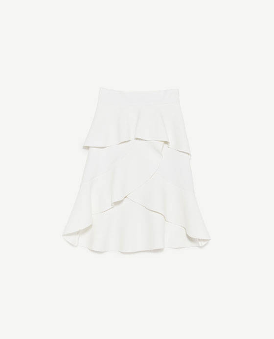 falda blanca ZARA