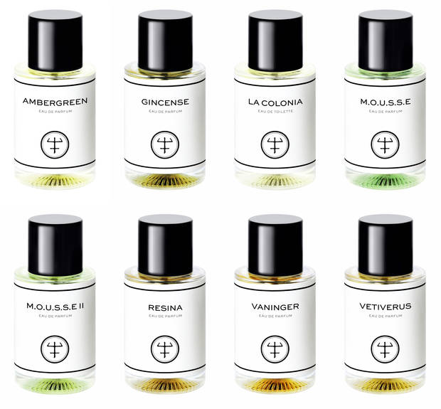 Los ocho perfumes que forman la colección Illustrated Series de Oliver & Co © Oliver & Co