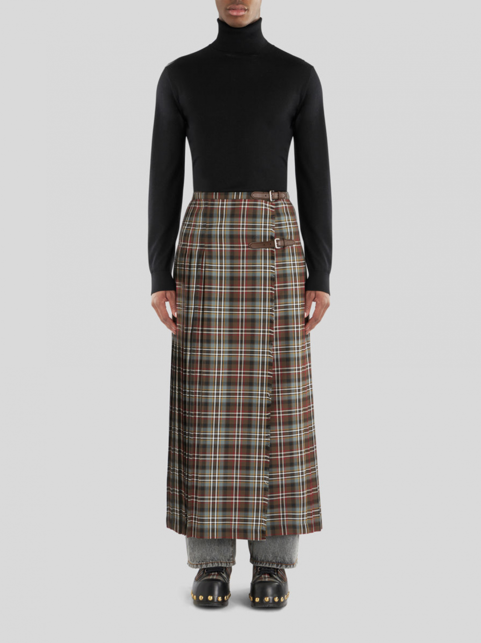 Ejemplo de falda escocesa masculina