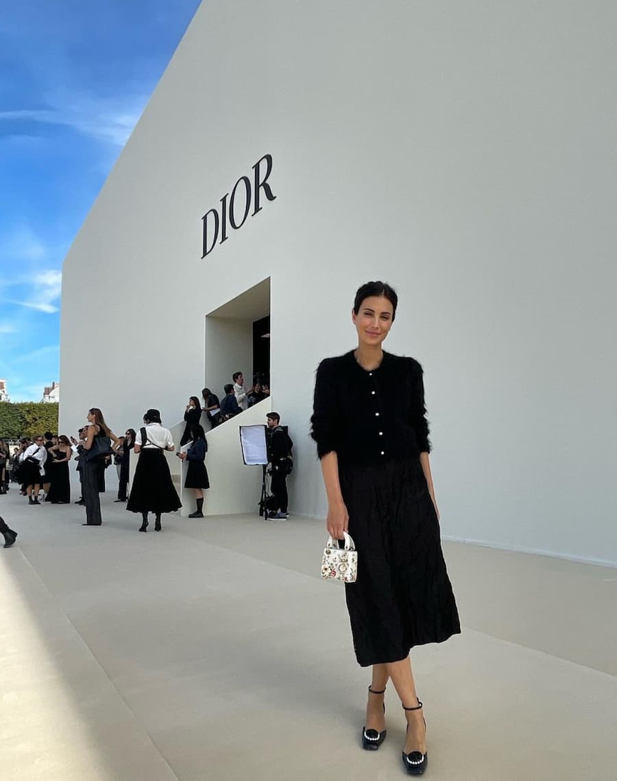 Alessandra de Osma en el desfile de Dior