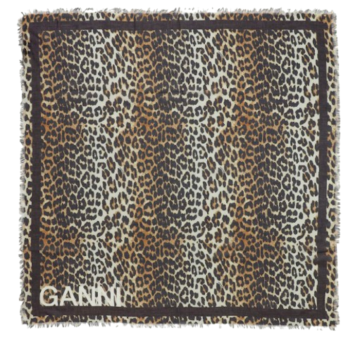 Pañuelo de leopardo de Ganni