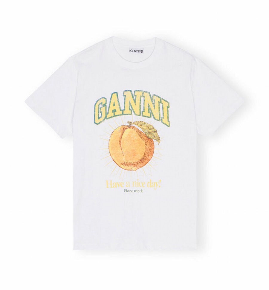 Camiseta con logo de Ganni