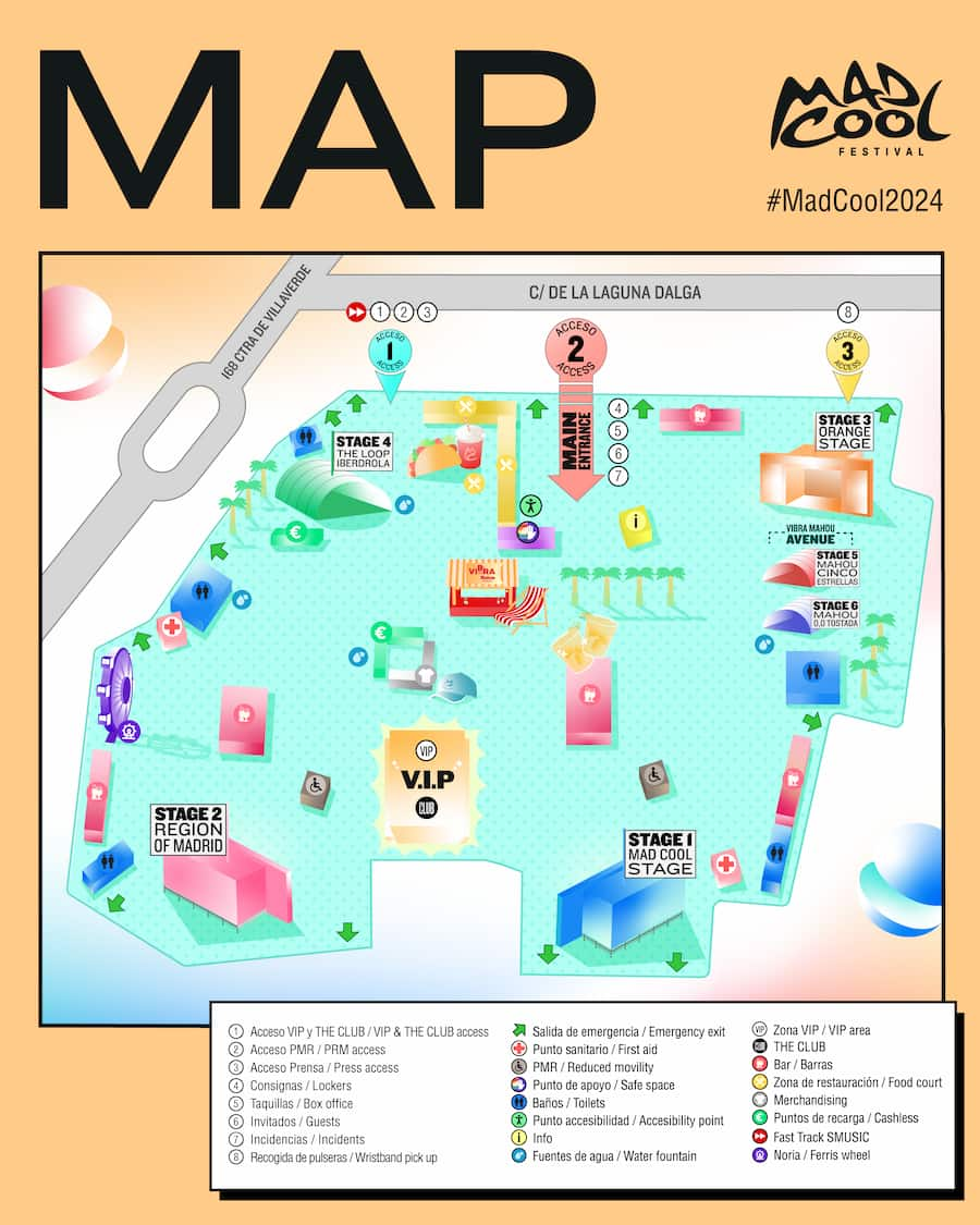 Mapa Mad Cool 2024