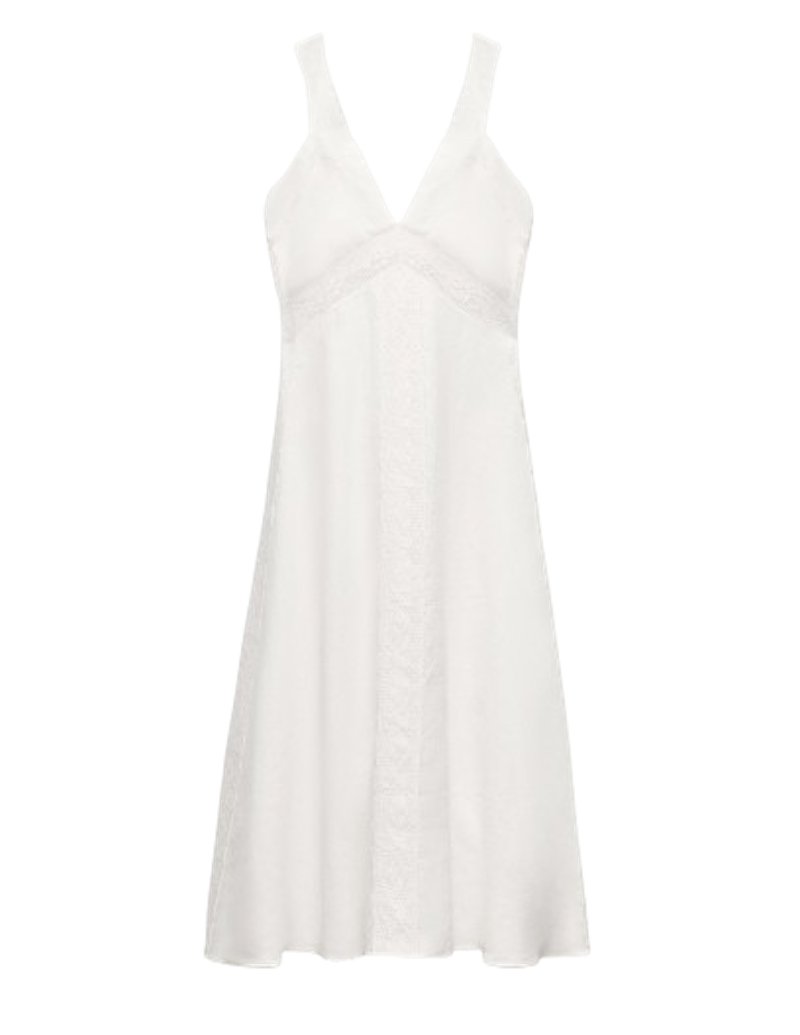 Vestido blanco de Zara para resaltar bronceado