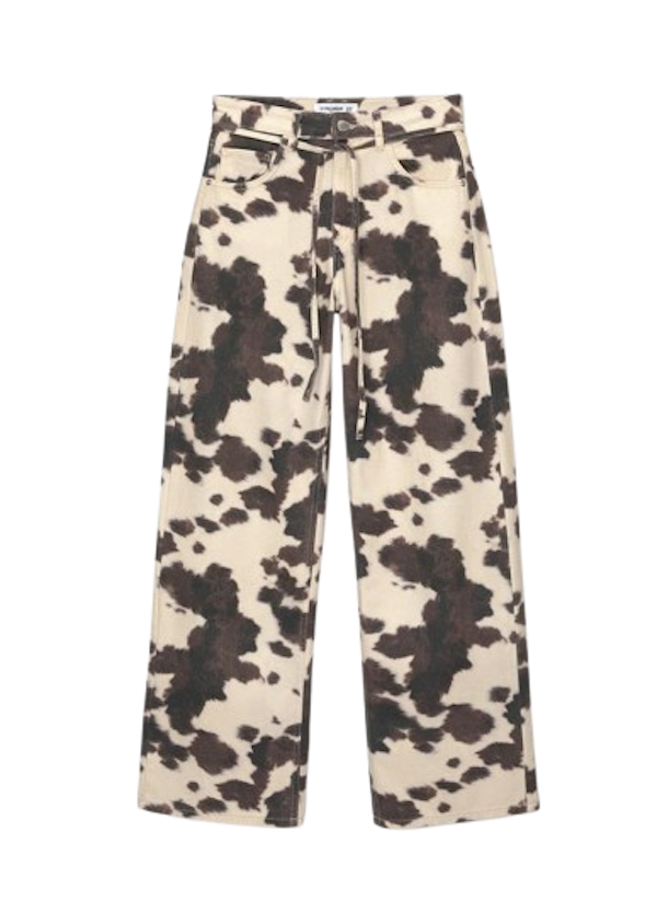 Pantalones baggy en animal print de Pull&Bear