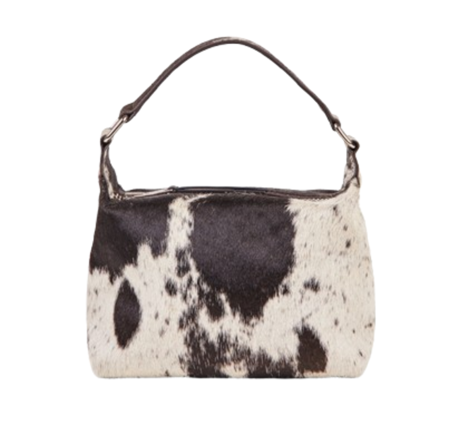 Bolso de mano de estampado de vaca