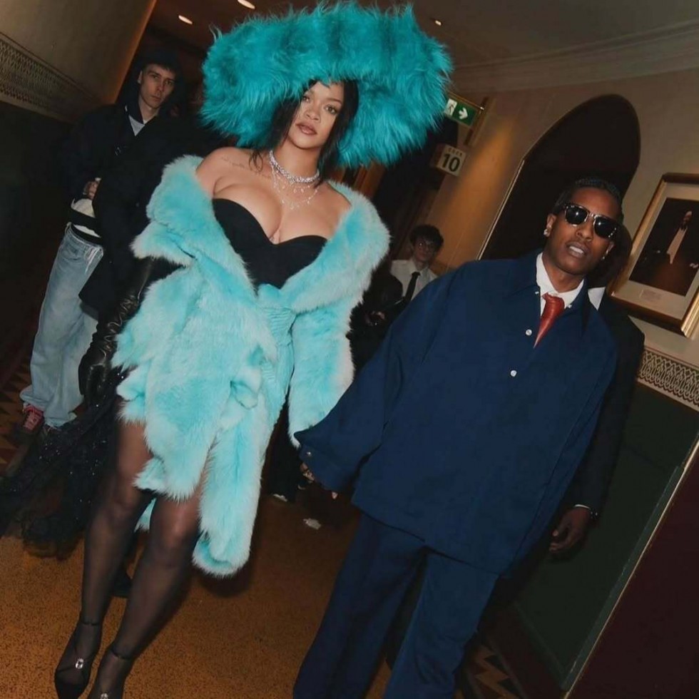 Rihanna y Asap Rocky en los British Fashion Awards