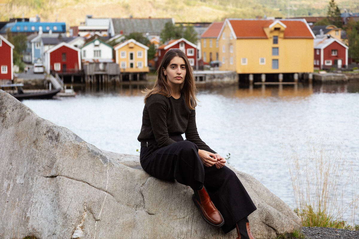Clara Diez fotografiada por su padre Justino en Mosjøen, Noruega.

