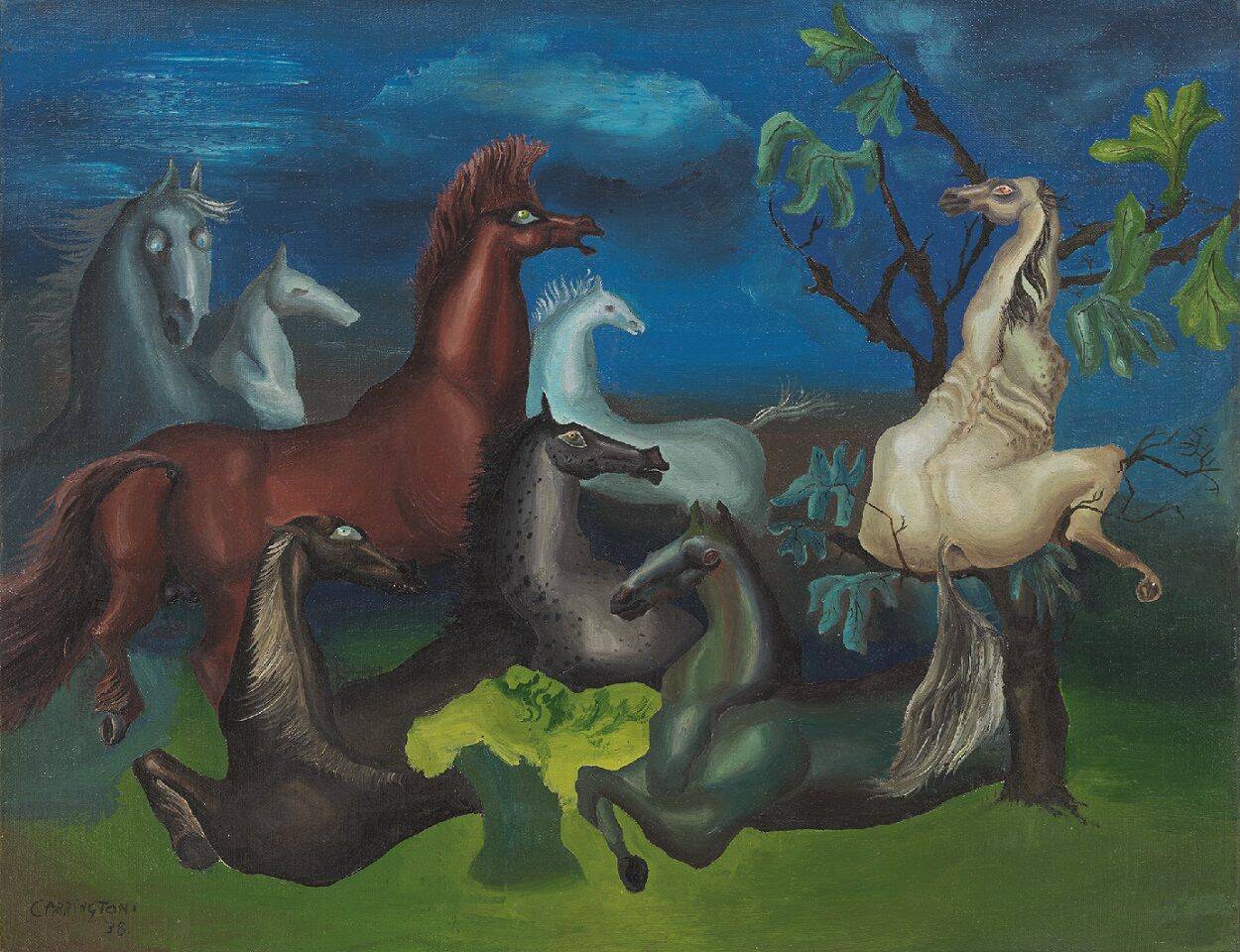 'The Horses of Lord Candlestick', (1938). The 31 Women. © ESTATE OF LEONORA CARRINGTON/VEGAP, MADRID, 2023