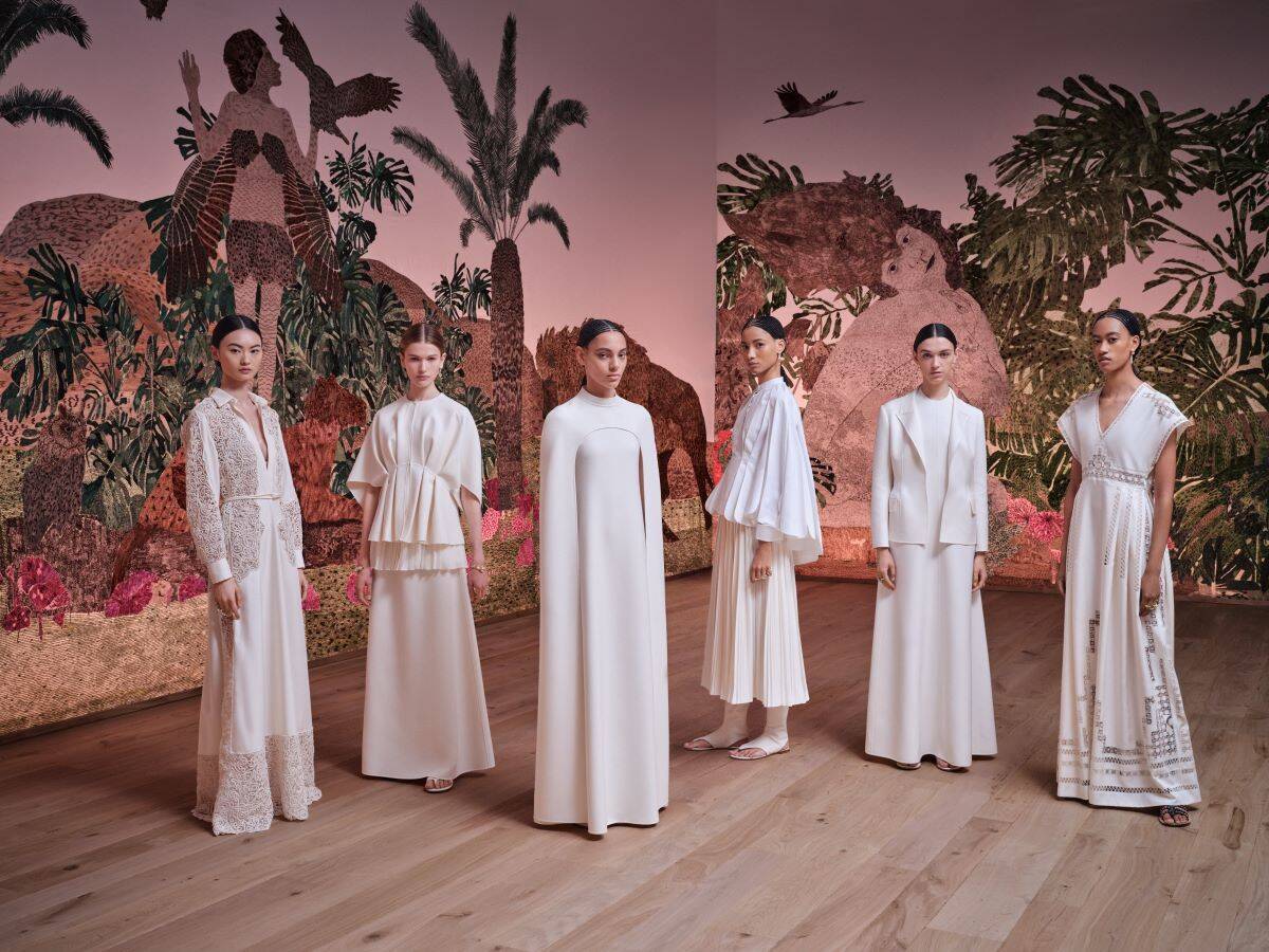 Imagen de grupo en el desfile de Alta Costura de Dior Otoño-Invierno 2023-2024