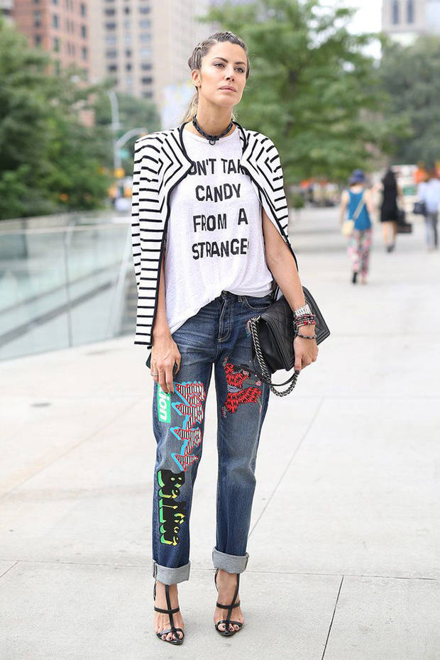 jeans con mensaje