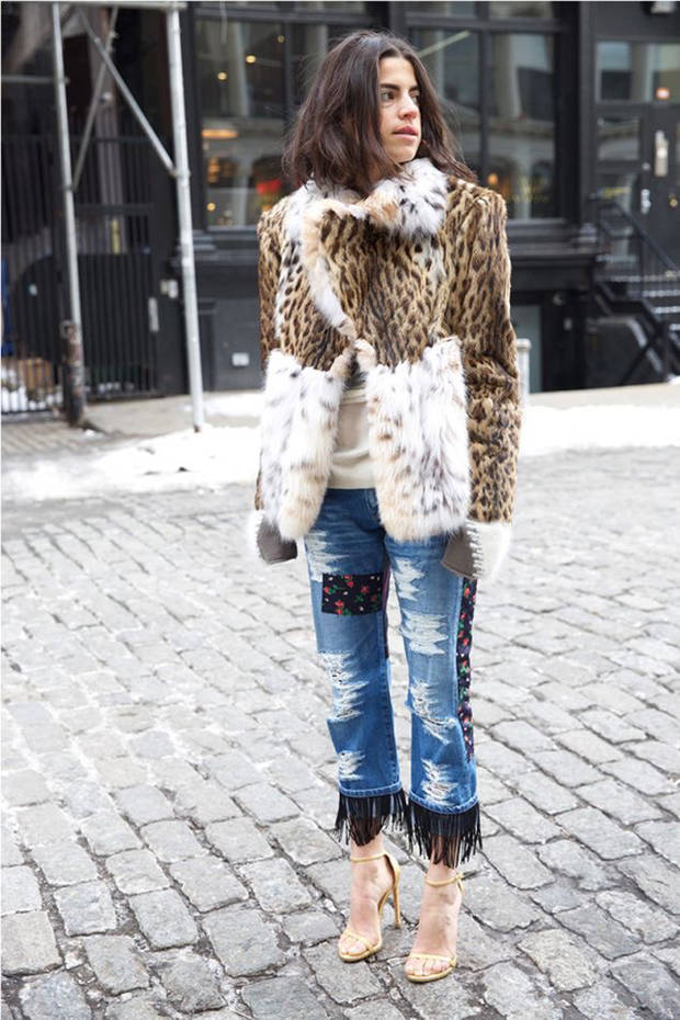 jeans con flecos