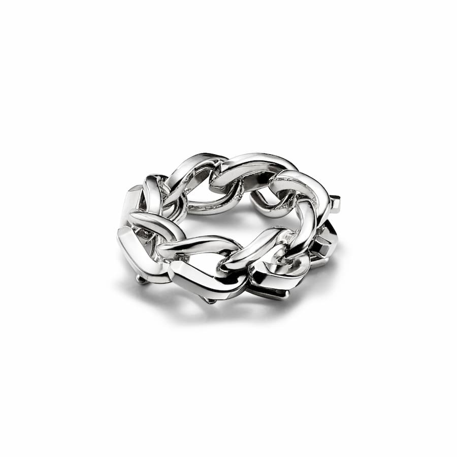 Anillo plata pulida Tiffany