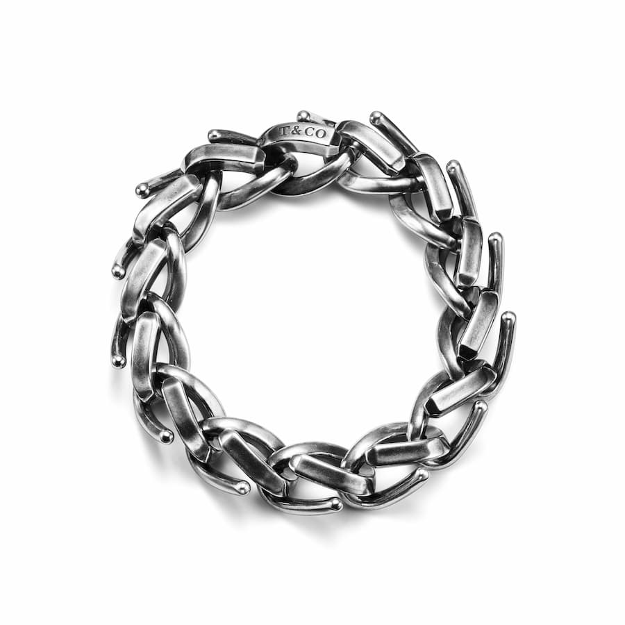 Pulsera plata envejecida Tiffany