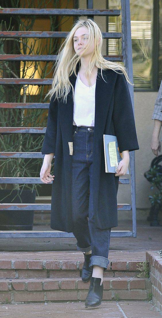 elle fanning look de calle