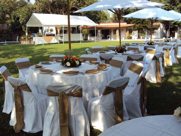 Boda banquete en el jardin