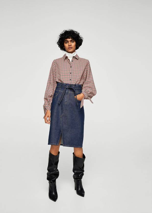 falda vaquera midi mango