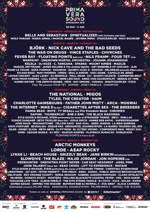 festivales cartel primavera sound 2018_1