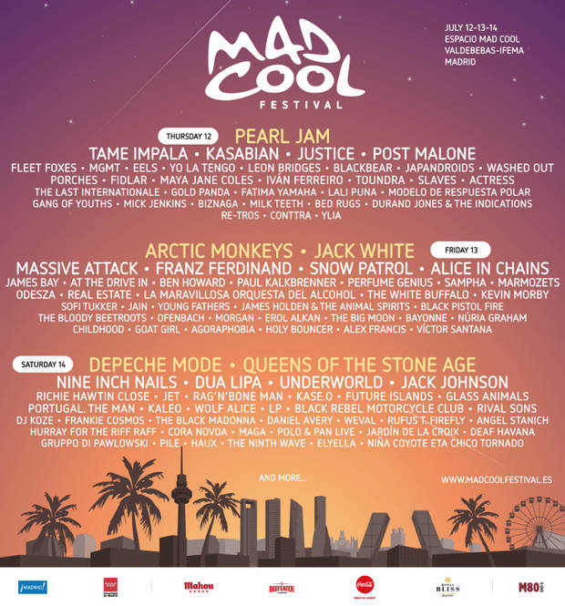festivales mad cool 2018 MC18-LINEUP