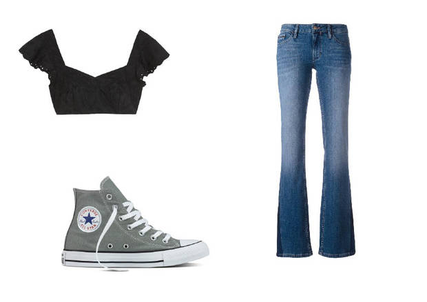 bralette con jeans