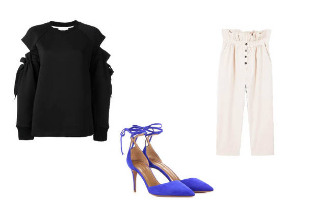 look mangas cortes hombros