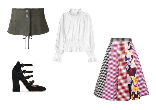 corset falda cuadros