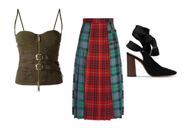 corset falda midi