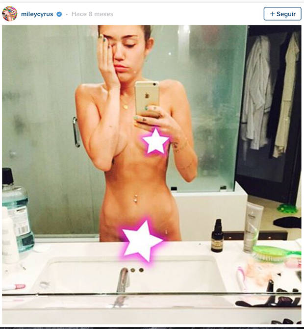 Los famosos mas hot y sus desnudos en instagram Miley Cyrus