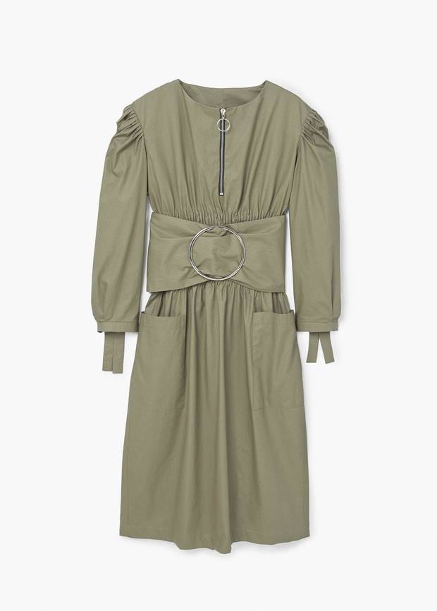 vestido manga abullonada
