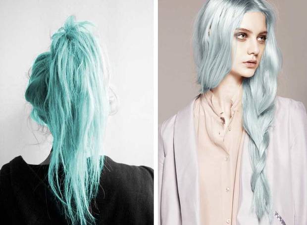 pelo color azul