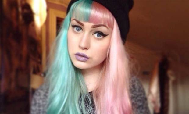 pelo color mitades