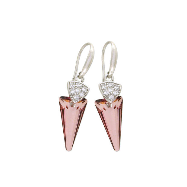 regalos sibaritas vanidad Pendientes de plata con cristales de Swarovski Crystal Collection
