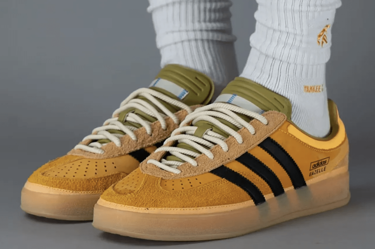 Cómo combinar las Gazelle Indoor de adidas Originals y Bad Bunny. Imagen: Cortesía de adidas.