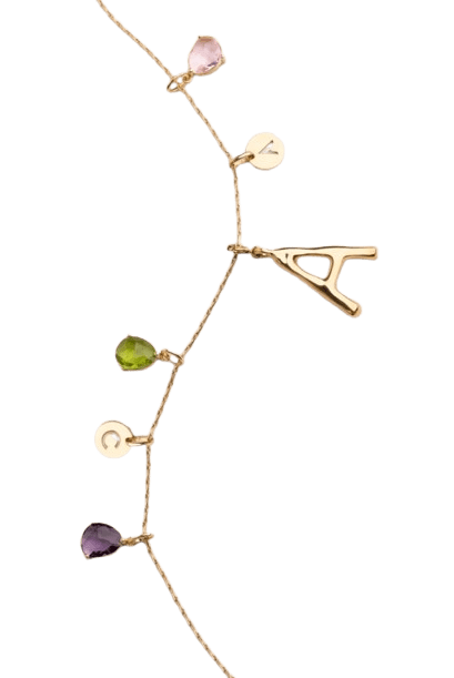 La inicial es un buen charm para tu bolso.
