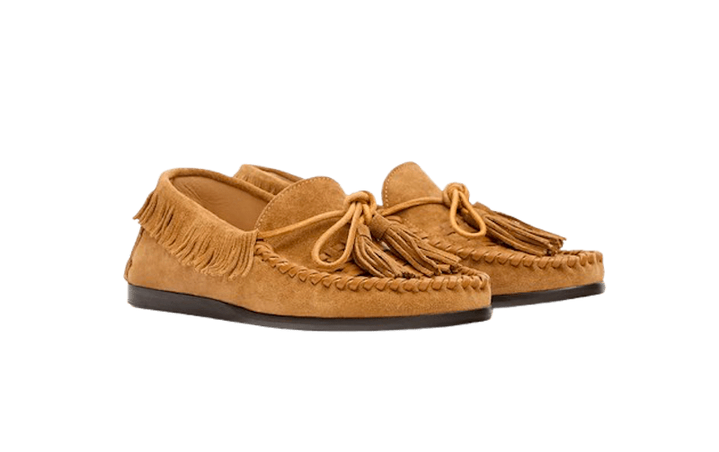 Mocasines de ante con flecos
