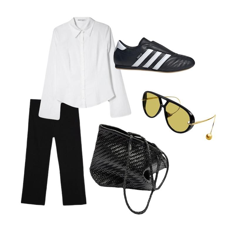 Look con pantalón capri y camisa