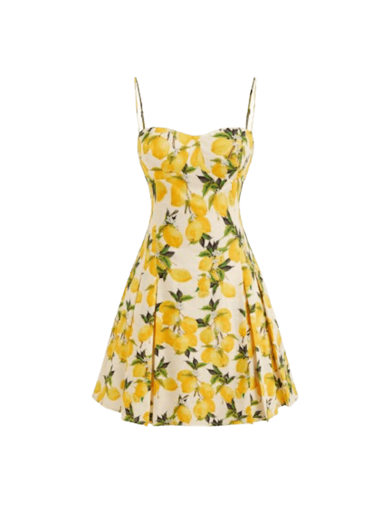 Vestido con estampado de limones de Cider.