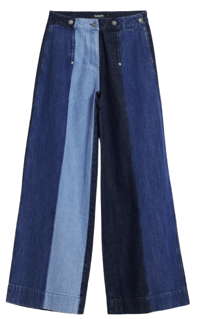 Vaquero wide leg paneles de Desigual.