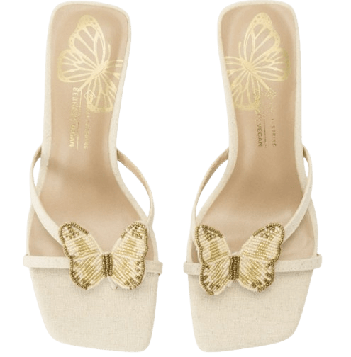 Mules de tacón con mariposa de Call it Spring.