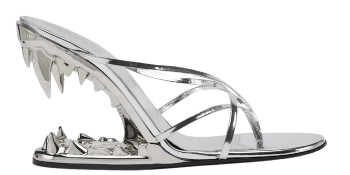 Morso Mirror Thong en color plata.